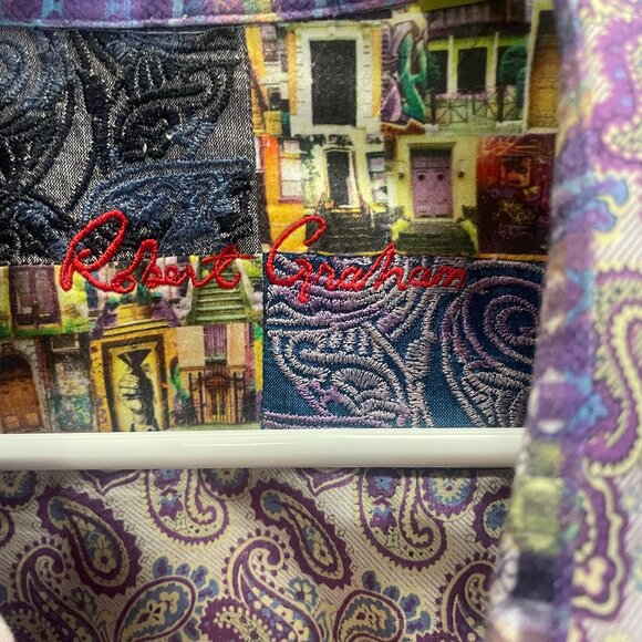 Robert Graham Long Sleeve, Men's Large Button Down Shirt - Picture 7 of 7